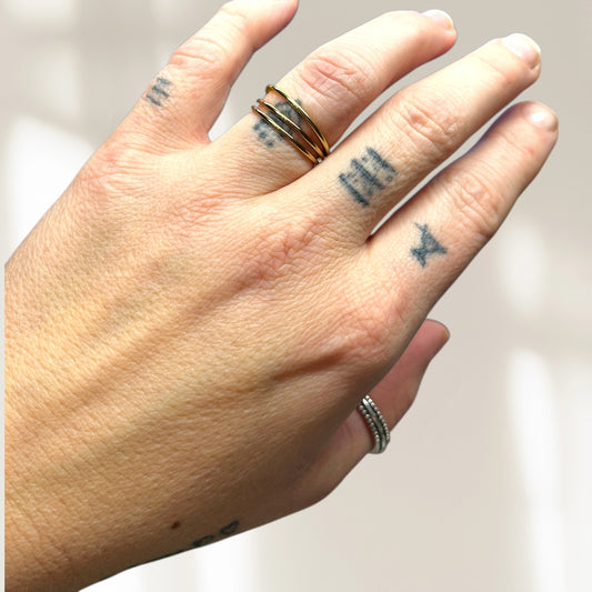 Bagues minimalistes - ensemble de trois (3)