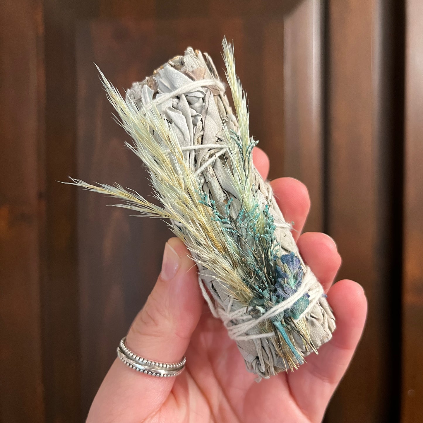 Bâton de sauge blanche – Bouquet bleu