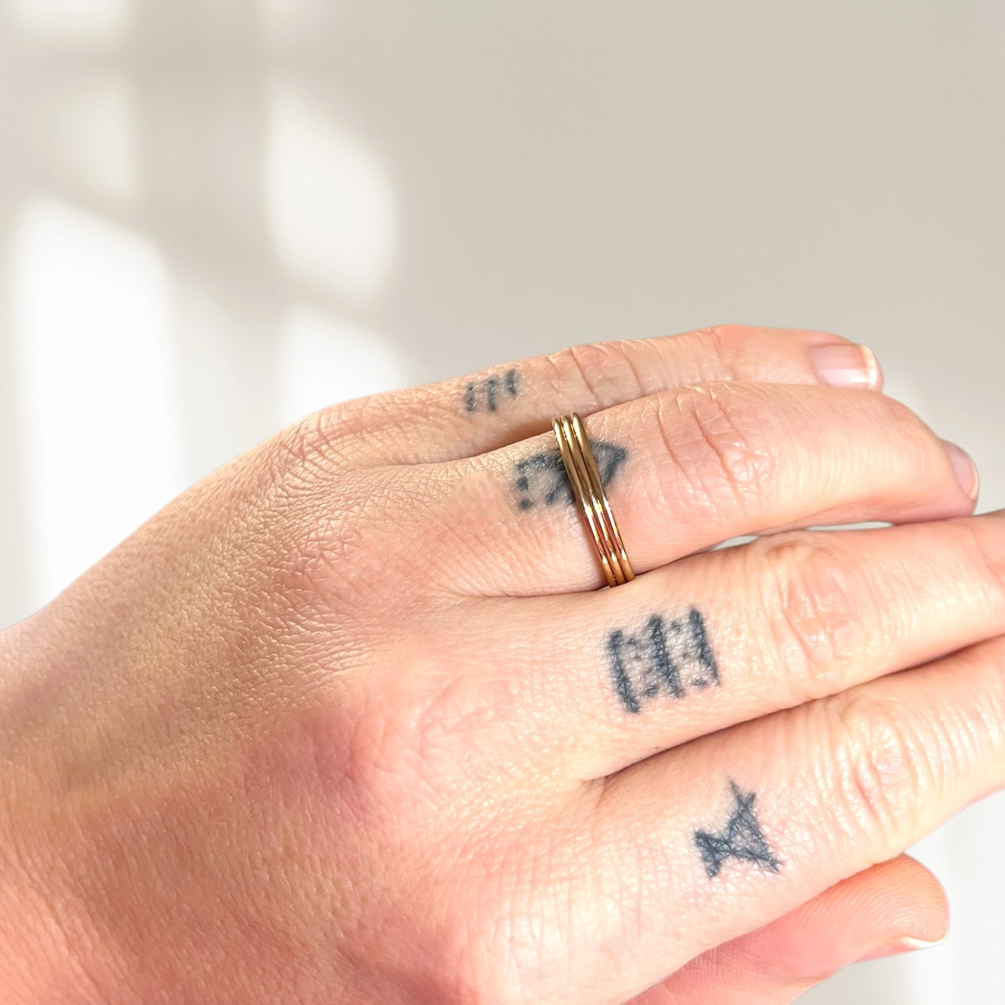 Bagues minimalistes - ensemble de trois (3)