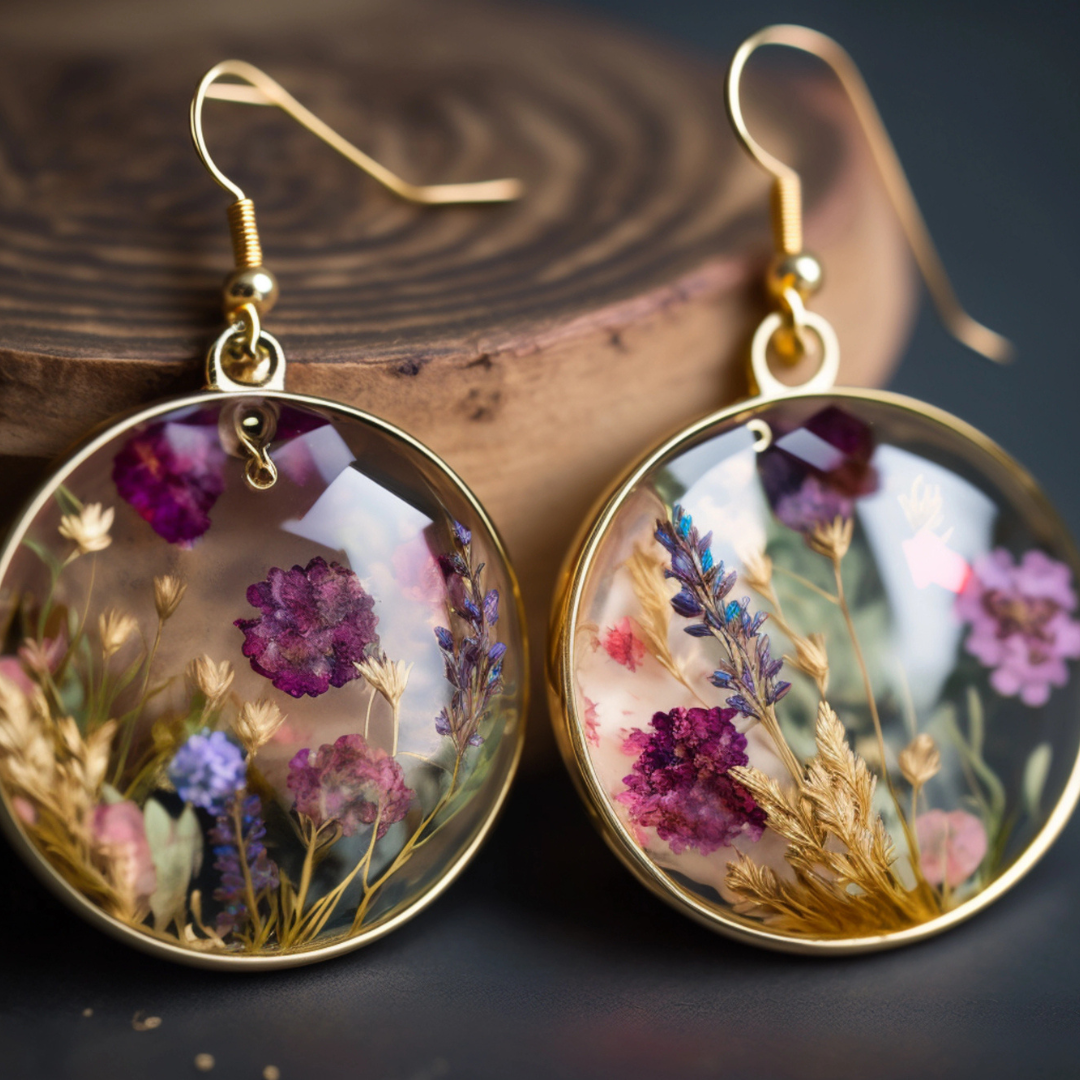 Boucles d’oreilles en résine