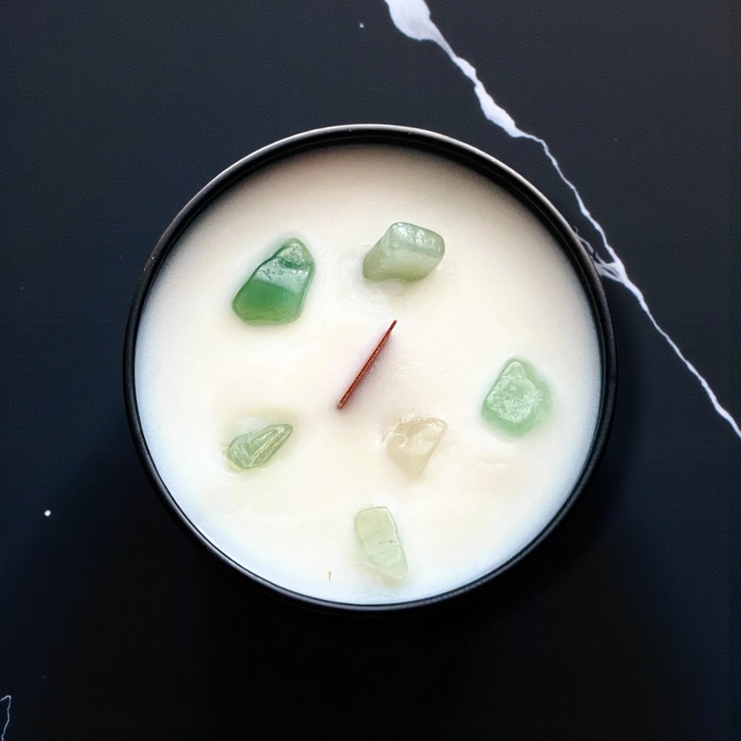 Bougies avec cristaux