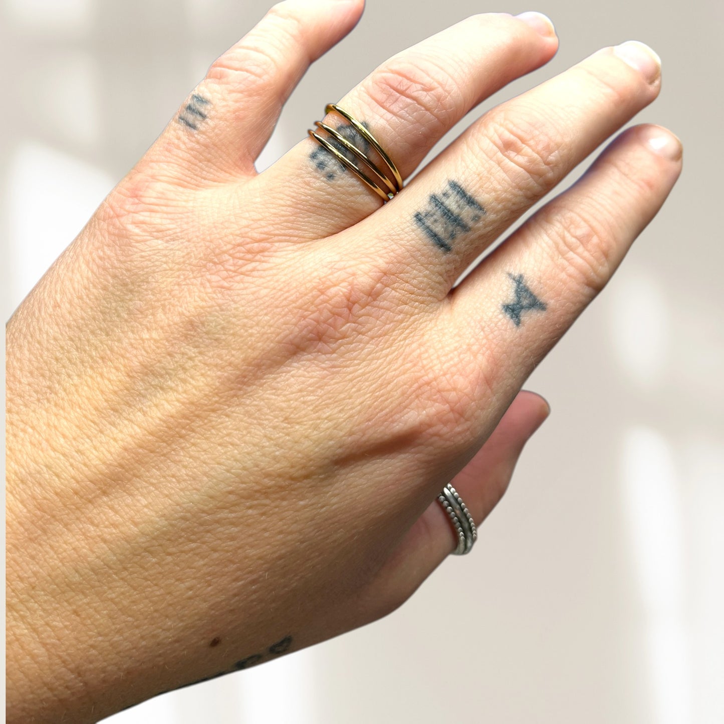 Bagues minimalistes -  ensemble de trois (3)