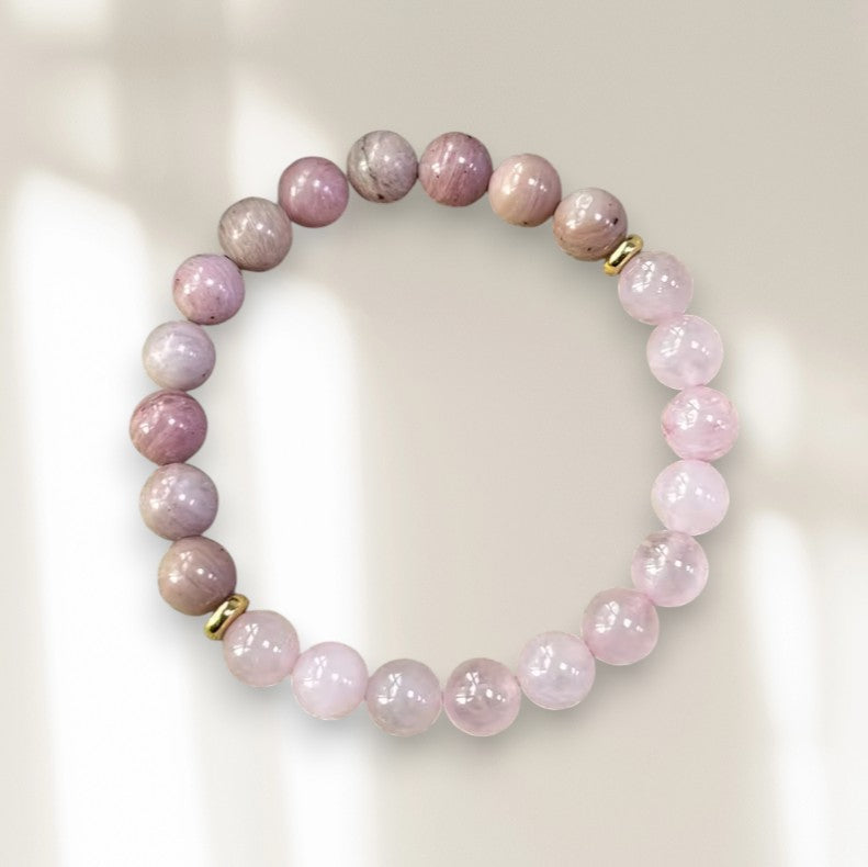 CORAZON quartz rose & rhodonite