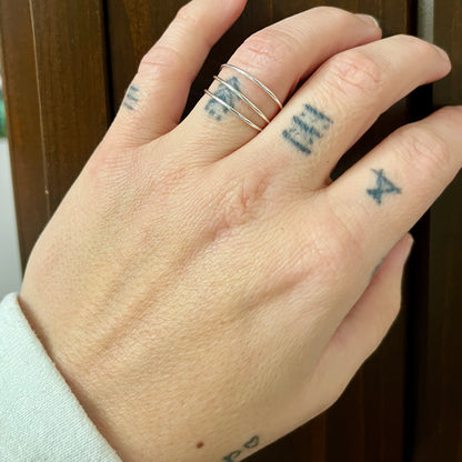 Bagues minimalistes -  ensemble de trois (3)