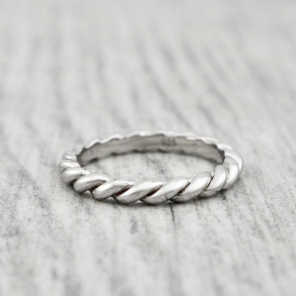 Sterling silver twisted ring