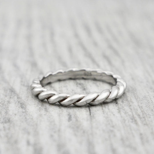 Bague Torsade en argent sterling