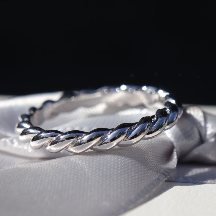 Sterling silver twisted ring