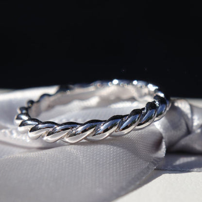 Sterling silver twisted ring