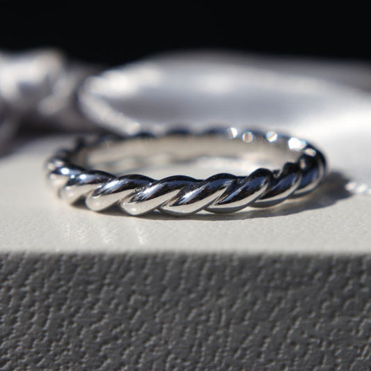 Bague Torsade en argent sterling